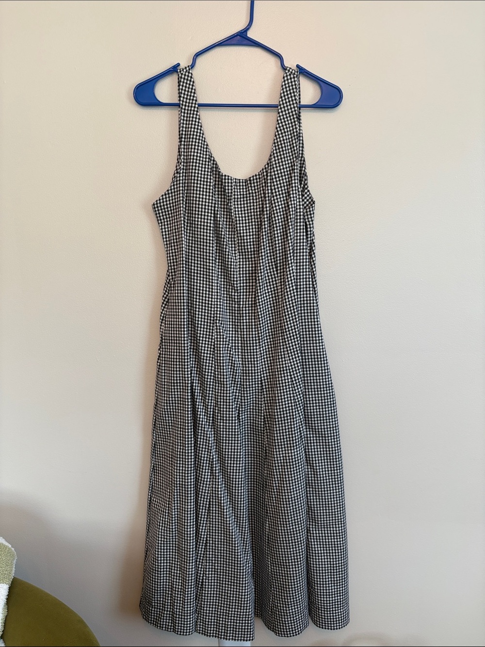 a new day Black and White Gingham Midi Tank Dress